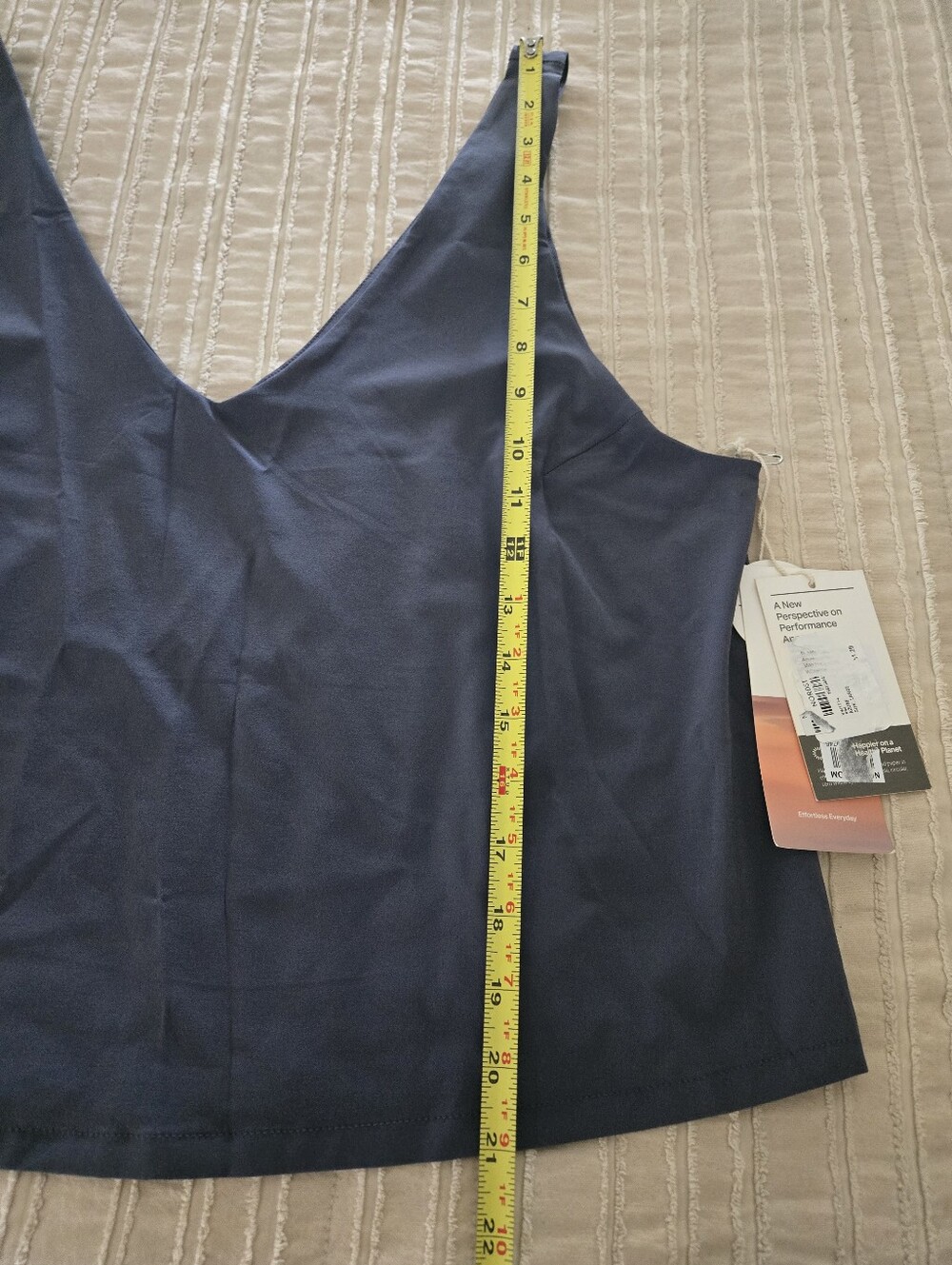Vuori Villa Cropped Tank Top | Azure | Size L - Picture 6 of 9